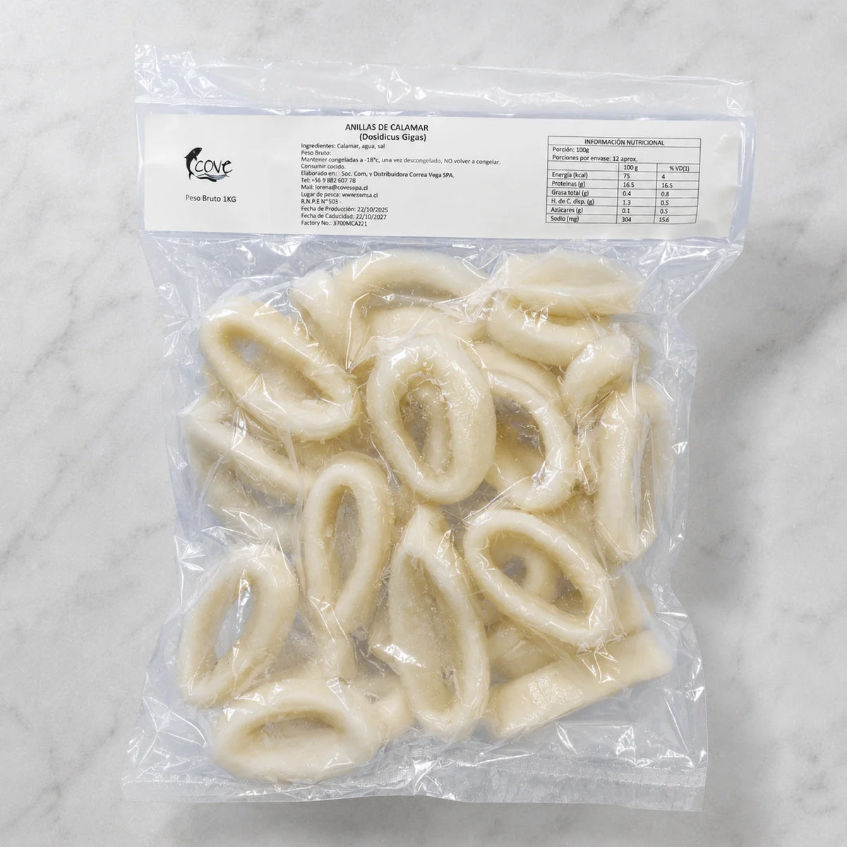 Anillos de Calamar congelado 1 kg — Congelados Fisher