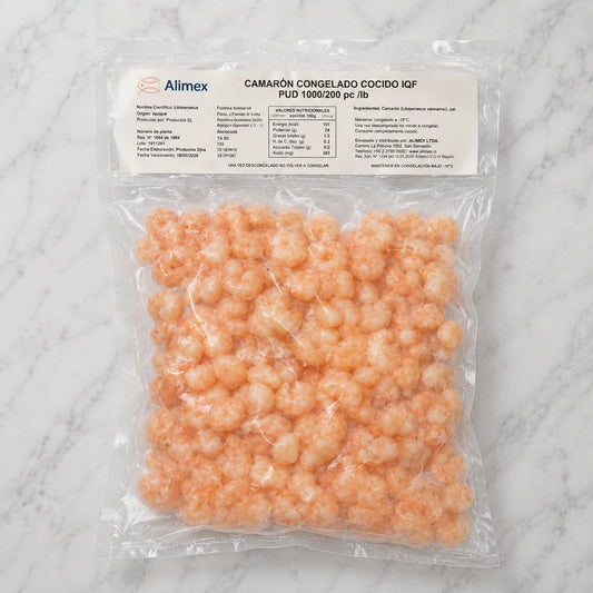 Camarón 100/200 congelado 1 kg — Congelados Fisher
