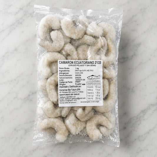 Camarón 21/25 congelado 1 kg — Congelados Fisher
