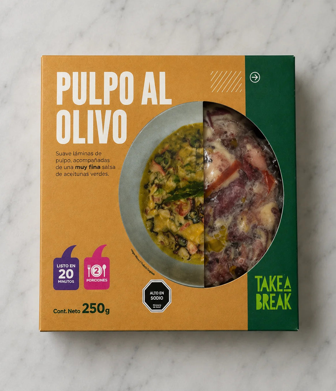 Pulpo al Olivo congelado 350 g — Congelados Fisher